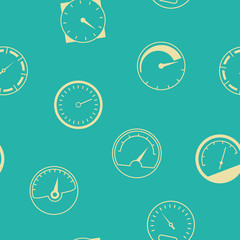 Seamless pattern with speedometers for your design