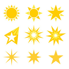 Star Shapes Symbol Icon Vector Illustration
