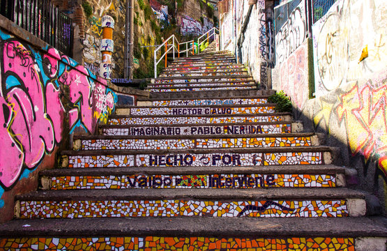 Stairs to valparaiso - Chile