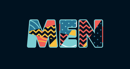 Men Concept Word Art Illustration