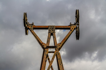Old pylon, remains of aerial ropeway, Cwm Bychan