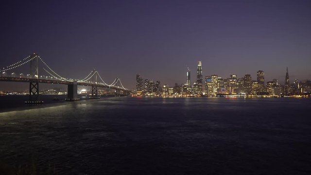 A timelapse of the Bay Bridge and the City of San Francisco.