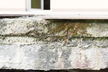 Damaged front of the terrace layers due to improper construction