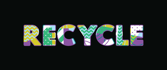 Recycle Concept Word Art Illustration