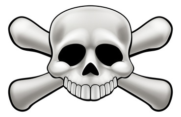 Cartoon Skull and Crossbones