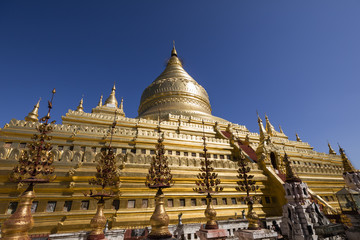 The Shwezigon Pagoda or Shwezigon Paya is a Buddhist temple located in Nyaung-U, a town near Bagan, in Myanmar