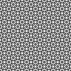Design for printing on fabric, textile, paper, wrapper. Authentic geometric background in repeat. Black and white Seamless pattern