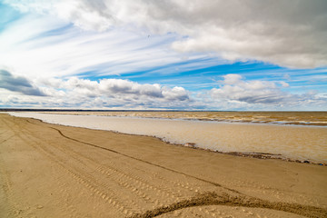 Spring landscape at the Ob reservoir