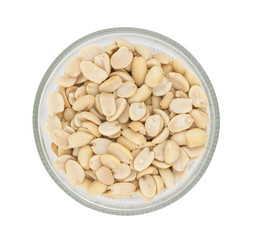 Natural Salted peanuts can be a delicious and nutritious snack isolated on white background
