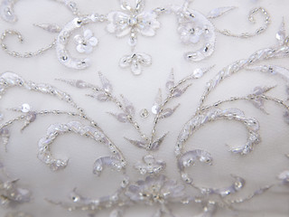 Detalle del vestido de novia