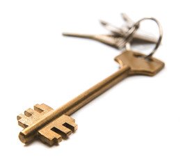 House keys isolated on white