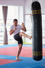 Kickbox fighter training