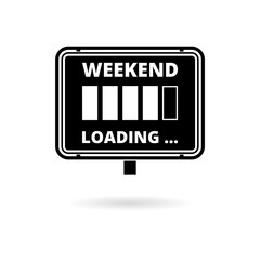 Black Weekend loading sign icon