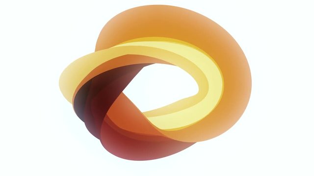 Soft colors flat 3D curved donut candy seamless loop abstract shape animation background new quality universal motion dynamic animated colorful joyful video footage