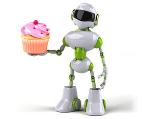 Green robot - 3D Illustration