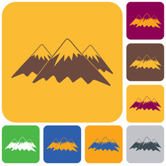 Mountain icon. Vector concept illustration