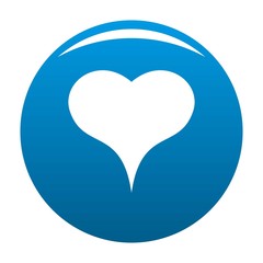 Lion Heart icon. Simple illustration of lion heart vector icon for any design blue