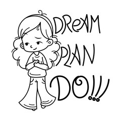 Cute cartoon kids. Vector and illustration.