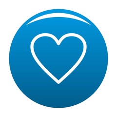 Ardent heart icon. Simple illustration of ardent heart vector icon for any design blue