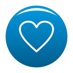 Ardent heart icon. Simple illustration of ardent heart vector icon for any design blue