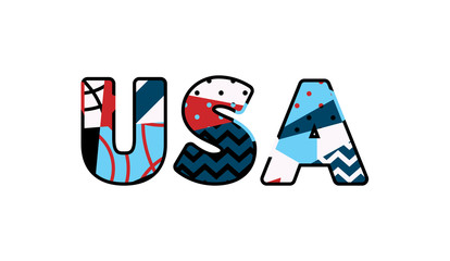 USA Concept Word Art Illustration
