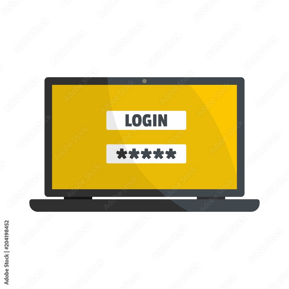 Poster user login icon. flat illustration of user login vector icon for web