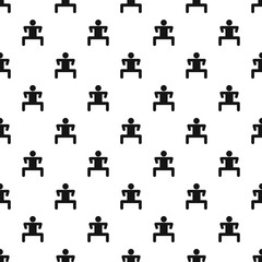 Stick figure stickman pattern vector seamless repeating for any web design