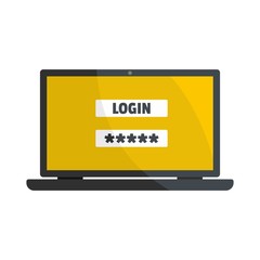 User login icon. Flat illustration of user login vector icon for web
