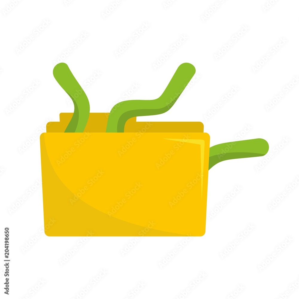 Poster worm in file icon. flat illustration of worm in file vector icon for web