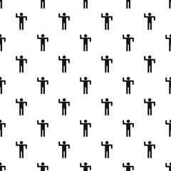 Stick figure stickman pattern vector seamless repeating for any web design