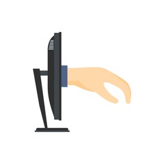 Hacker icon. Flat illustration of hacker vector icon for web