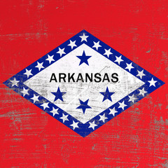 scratched Arkansas flag