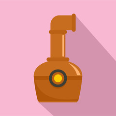 Container of cognac icon. Flat illustration of container of cognac vector icon for web design