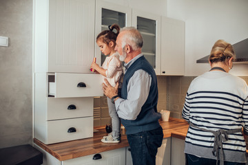 Fototapeta premium Now she can explore the top drawer