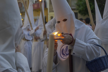 Fototapeta premium Semana santa de Sevilla, los penitentes