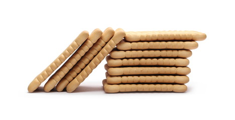 Traditional biscuits isolated on white background
