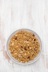 cereals with nuts and dry fruits in big bowl