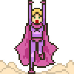 Fototapeta premium vector pixel art heroine