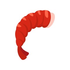 Shrimp icon. Flat illustration of shrimp vector icon for web