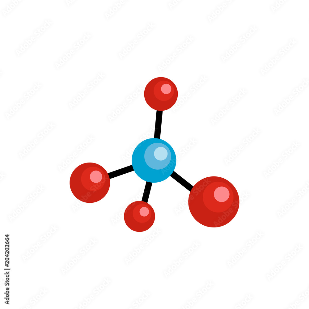 Poster atomic grid icon. flat illustration of atomic grid vector icon for web