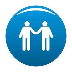 Agreement icon. Simple illustration of agreement vector icon for any design blue