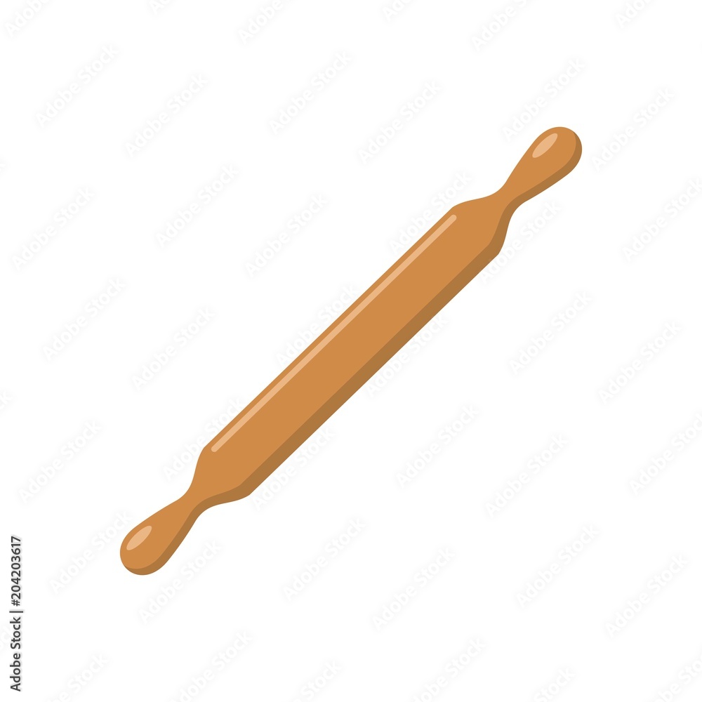 Poster rolling pin icon. flat illustration of rolling pin vector icon for web