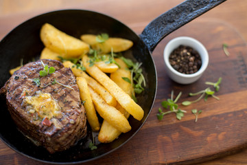 Steak and chips