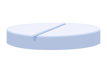 Cartoon pastel round pill side view