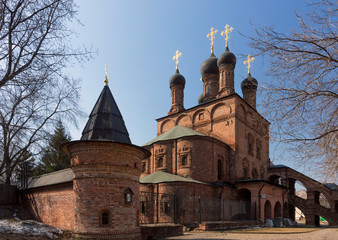 Cathedral on the historic street in Moscow Russia - Krutitskoe Compound