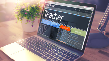 Teacher Job Vacancy. 3D.