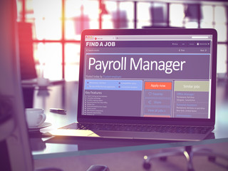 Job Opening Payroll Manager. 3D.