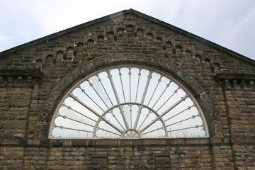 Historic fan window at Buxton Station