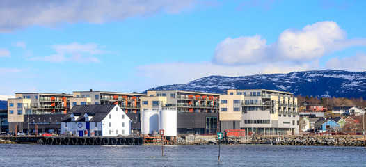 Fototapeta na wymiar Bronnoysund City view in Northern Norway