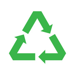 vector recycle symbol. recycle vector icon.  green icon